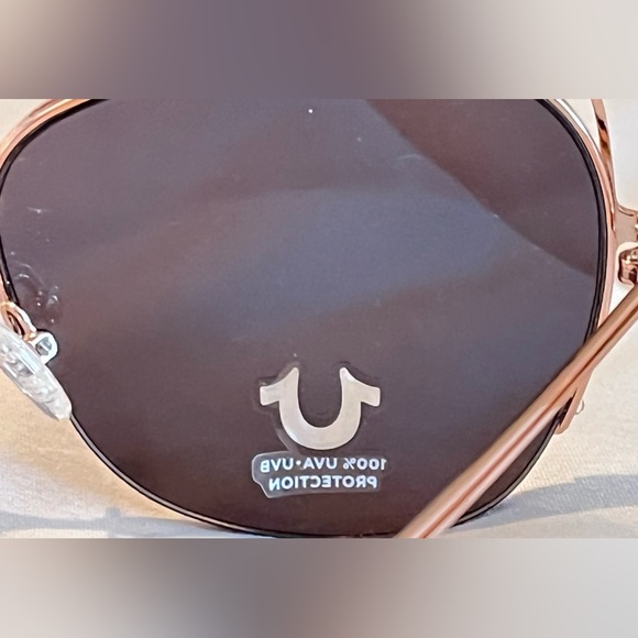 True Religion Sunglasses Green Mirrored Aviators - Picture 5 of 6